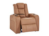 3+2+1 Sofa Set Leather Recliner with USB Charging, Cup Holders, Storage, LED Lights & Massage | Tan Leather Aire | Capri | The Sofa Shop