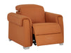 3+1 Recliner Cinema Sofa Set | Electric Reclining Sofa Suite in Orange Real Leather with USB Ports & Power Headrests | Turin | The Sofa Shop