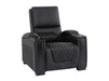 3+1 Seater Electric Recliner Sofa Set & Cinema Seats in Black Real Leather With Chilled Cuphoders & Power Headrests - Assisi