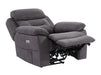 1 Seat Electric Recliner Chair Home Cinema Sofa | Fabric Chair In Black + Padded Armrests + USB + Power Headrest | Florence | The Sofa Shop