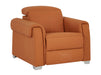 3+1 Recliner Cinema Sofa Set | Electric Reclining Sofa Suite in Orange Real Leather with USB Ports & Power Headrests | Turin | The Sofa Shop