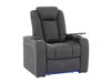 1 Seat Electric Recliner Chair Home Cinema Sofa |  Real Leather Couch In Grey + Chilled  Cupholders + Console + Power + Usb + Table | Milano | The Sofa  Shop