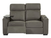 3+2+1 Electric Reclining Sofa Set | Cinema Sofa Package in Grey Fabric with LED, USB Port, Socket Set & Cup Holders | Palmero | The Sofa Shop