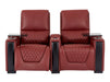 2 Seat Electric Recliner Home Cinema Theatre Sofa | Real Leather Couch in Red + Recline at The Touch of a Button + Storage Boxes | Assisi | The Sofa Shop