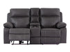 2 Seat Electric Recliner Home Cinema Theatre Sofa | Fabric Couch In Grey + Chilled Cupholders + Console + Power Sockets + USB | Vinsonova | Sofa Shop