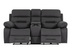 2 Seater Fabric Electric Recliner Cinema Sofa in Grey Fabric with Console, Power Headrest, Power Recliner, Bluetooth, Socket Set, Storage Drawer, USB & Wireless Charging | Sicily | The Sofa Shop