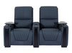 3+2 Recliner Cinema Sofa Suite | Electric Home Theatre Seats in Blue Genuine Leather with Cooling Cup Holders, LED & USB | Assisi | Sofa Shop