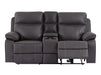 2 Seat Electric Recliner Home Cinema Theatre Sofa | Fabric Couch In Grey + Chilled Cupholders + Console + Power Sockets + USB | Vinsonova | Sofa Shop