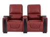 2 Seat Electric Recliner Home Cinema Theatre Sofa | Real Leather Couch in Red + Recline at The Touch of a Button + Storage Boxes | Assisi | The Sofa Shop