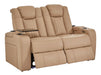 3+2+1 Sofa Set Leather Recliner with USB Charging, Cup Holders, Storage, LED Lights & Massage | Camel Leather Aire | Capri | The Sofa Shop