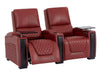 3+2+1 Electric Reclining Sofa Set | 3.Piece Real Leather Home Cinema Suite in Red with Storage, LED & Power Headrests | Assisi | The Sofa Shop