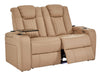 3+2 Leather Recliner Sofa with USB Charging, Cup Holders, Storage, LED Lights & Massage | Beige Leather | Capri | The Sofa Shop