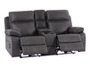 2 Seat Electric Recliner Home Cinema Theatre Sofa | Fabric Couch In Grey + Chilled Cupholders + Console + Power Sockets + USB | Vinsonova | Sofa Shop