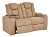 3+2+1 Sofa Set Leather Recliner with USB Charging, Cup Holders, Storage, LED Lights & Massage | Camel Leather Aire | Capri | The Sofa Shop