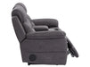 2 Seat Electric Recliner Home Cinema Theatre Sofa | Fabric Couch In Black + Chilled Cupholders + Console + USB | Florence | The Sofa Shop