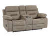 2 Seater Fabric Electric Recliner Cinema Sofa in Beige Fabric with Console, Power Headrest, Power Recliner, Bluetooth, Socket Set, Storage Drawer, USB & Wireless Charging | Sicily | The Sofa Shop