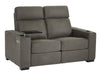 3+2 Sofa Suite. Electric Recliner Two-Piece Sofa Package in Grey Fabric | USBc, Plugs Socket, & Table with Cup Holders | Palmero | The Sofa Shop