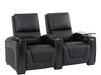 3+2+1 Cinema Sofa Package | 3-Piece Recliner Sofa Suite in Black Real Leather | Power Lumbar, LED Lights, Cup Holders & USB | Assisi | The Sofa Shop