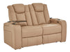 3+2+1 Sofa Set Leather Recliner with USB Charging, Cup Holders, Storage, LED Lights & Massage | Camel Leather Aire | Capri | The Sofa Shop