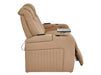 3+2 Leather Recliner Sofa with USB Charging, Cup Holders, Storage, LED Lights & Massage | Beige Leather | Capri | The Sofa Shop