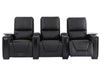 3+2+1 Cinema Sofa Package | 3-Piece Recliner Sofa Suite in Black Real Leather | Power Lumbar, LED Lights, Cup Holders & USB | Assisi | The Sofa Shop