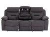 3+2+1 Piece Electric Home Cinema Theatre Sofa Set | Fabric Couch Suite Package In Black + Power Sockets + Table + Speakers + LED | Florence | The Sofa Shop