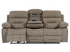 3+2 Seater Beige Fabric Sofas with Drop-Down Table, Power Headrest, Power Recliner, Bluetooth, Socket Set, Storage Drawer, USB Port | Beige Fabric | Sicily | The Sofa Shop