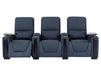 3+1 Electric Home Cinema Recliner Sofa Set | Genuine Leather Couch Suite in Blue With Storage, Lumbar Support & LED | Assisi | The Sofa Shop