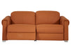 3+1 Recliner Cinema Sofa Set | Electric Reclining Sofa Suite in Orange Real Leather with USB Ports & Power Headrests | Turin | The Sofa Shop