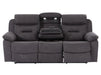 3+2+1 Piece Electric Home Cinema Theatre Sofa Set | Fabric Couch Suite Package In Black + Power Sockets + Table + Speakers + LED | Florence | The Sofa Shop