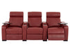 3+2 Electric Recliner Sofa Set | 2 Piece Smart Hi-Tech Sofa Package in Red Real Leather with USB, Cupholders & Storage | Rimini | Sofa Shop