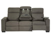 3+2 Sofa Suite. Electric Recliner Two-Piece Sofa Package in Grey Fabric | USBc, Plugs Socket, & Table with Cup Holders | Palmero | The Sofa Shop