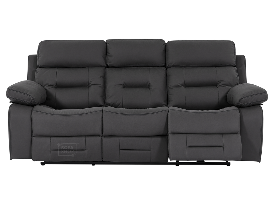 3 Seater Electric Recliner Cinema Sofa in Grey Fabric with Drop-Down Table, LED Reading Light, Power Headrest, Power Recliner, Bluetooth, Socket Set, Storage Drawer, USB & Wireless Charging | Sicily | The Sofa Shop