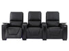 3 Seat Electric Recliner Home Cinema Theatre Sofa | Real Leather Couch in Black + USBc to Stay Charged + Fully Reclining Seats | Assisi | The Sofa Shop