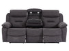 3+2+1 Piece Electric Home Cinema Theatre Sofa Set | Fabric Couch Suite Package In Black + Power Sockets + Table + Speakers + LED | Florence | The Sofa Shop