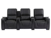 3 Seat Electric Recliner Home Cinema Theatre Sofa | Real Leather Couch in Black + USBc to Stay Charged + Fully Reclining Seats | Assisi | The Sofa Shop