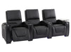 3+2+1 Cinema Sofa Package | 3-Piece Recliner Sofa Suite in Black Real Leather | Power Lumbar, LED Lights, Cup Holders & USB | Assisi | The Sofa Shop