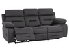 3+2+1 Seater Grey Fabric Sofas with Drop-Down Table, Power Headrest, Power Recliner, Bluetooth, Socket Set, Storage Drawer, USB Port | Sicily | The Sofa Shop