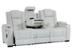 3+2 Seater Leather Sofa Packages with Power Headrest, USB Ports, Electric Reclining, Massage Seat, Bluetooth Speaker, Socket Set & Storage Drawer | White Real Leather Sofas | Napoli | The Sofa Shop