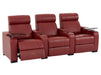 3+2+1 Piece Electric Home Cinema Theatre Sofa Set | Real Leather Couch Suite Package In Red + Chilled Cupholders + Console + Table + Power + Usb + Led Lights | Rimini | The Sofa Shop