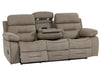 Reclining 3 Seater Sofa | Hi-Tech Home Cinema Couch In Beige Fabric with Bluetooth, LED, USB Ports & Power Reclining | Sicily | The Sofa Shop