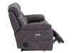 3 Seat Electric Recliner Home Cinema Theatre Sofa | Fabric Couch In Black + Cupholders + Table + Power Headrests + Speakers | Florence | The Sofa Shop