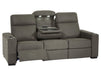 3+2 Sofa Suite. Electric Recliner Two-Piece Sofa Package in Grey Fabric | USBc, Plugs Socket, & Table with Cup Holders | Palmero | The Sofa Shop