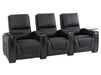 3+1 Seater Electric Recliner Sofa Set & Cinema Seats in Black Real Leather With Chilled Cuphoders & Power Headrests - Assisi