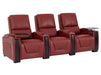 3+2+1 Electric Reclining Sofa Set | 3.Piece Real Leather Home Cinema Suite in Red with Storage, LED & Power Headrests | Assisi | The Sofa Shop