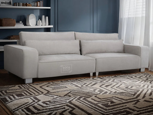 4 Seater Fabric Sofa in Beige - Vicenza