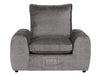 Set of 2+1 Seater Grey Fabric Sofa With Removable Cushions