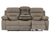 3+2+1 Seater Beige Fabric Sofas with Drop-Down Table, Power Headrest, Power Recliner, Bluetooth, Socket Set, Storage Drawer, USB & Wireless Charging | Sicily | The Sofa Shop