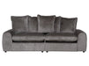 3 2 1 Fabric Sofa Set in Grey With Removable Cushions - Genova