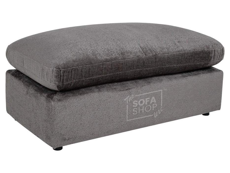 Grey Fabric Footstool For Sofa - Genova